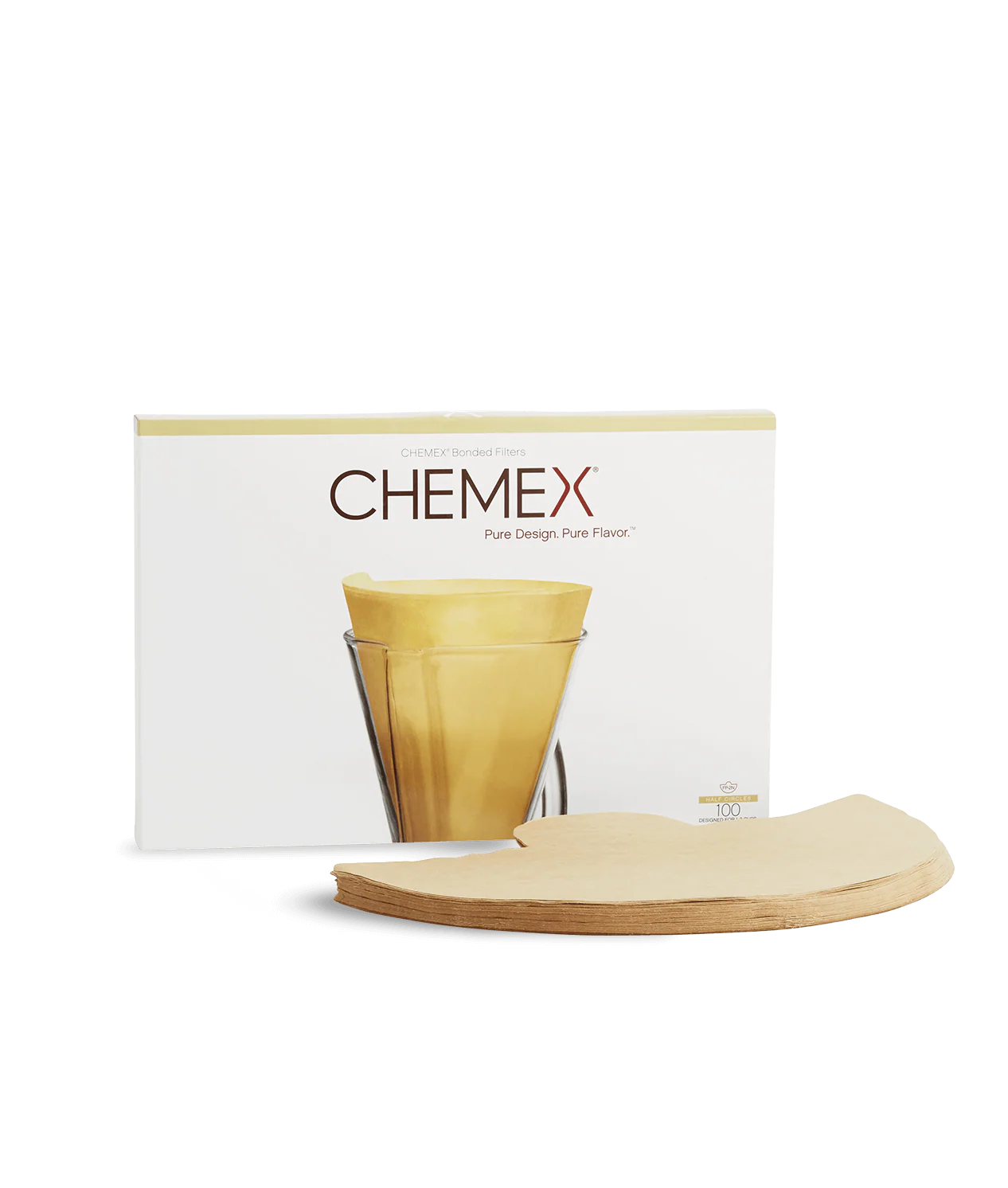Chemex Bonded Filters Unfolded Half Moon